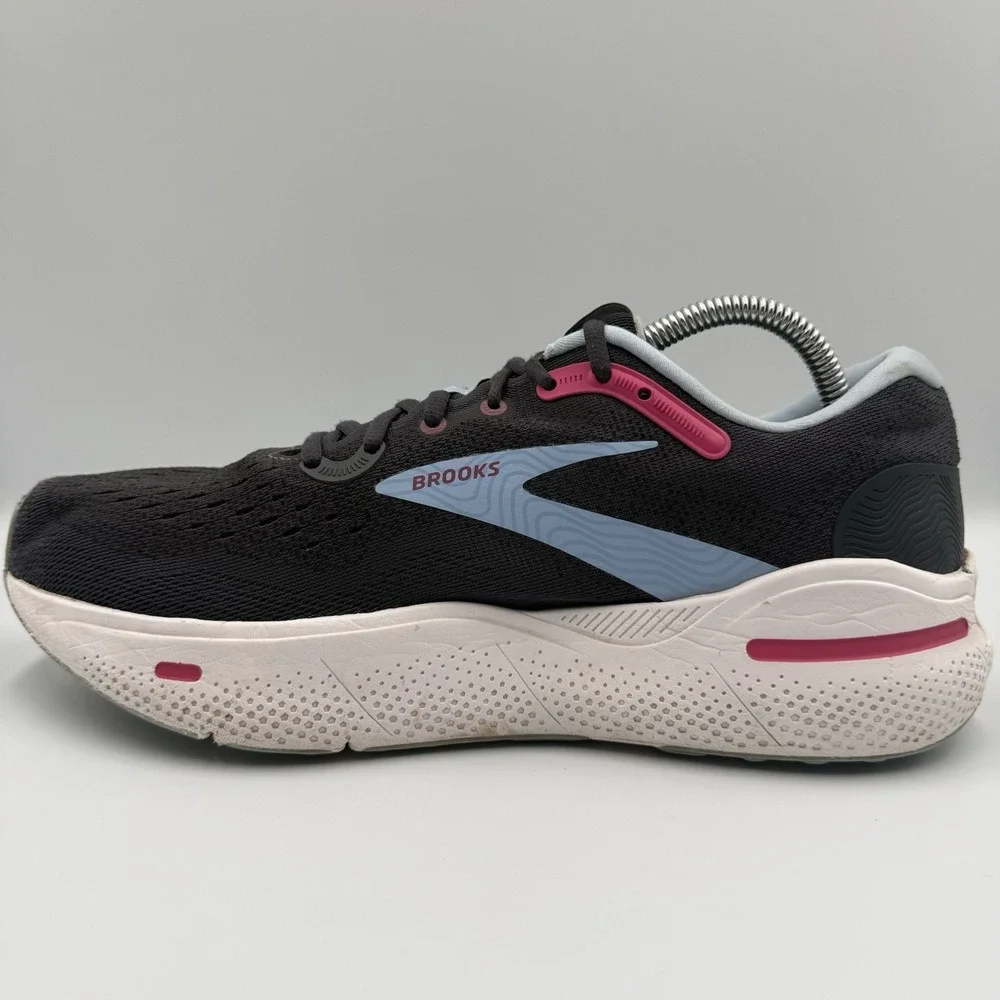 Brooks Ghost Max Women's Size 10.5 Black‎ Blue White Running Shoes Sneakers